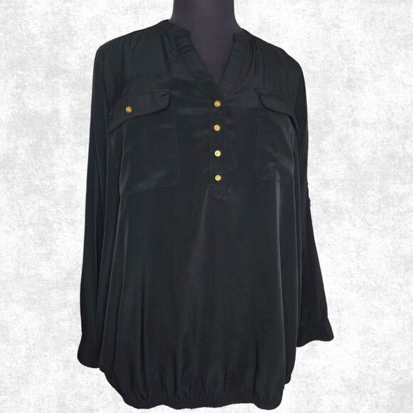 Lane Bryant Black Popover Blouse – Size 22/24 - Picture 5 of 6